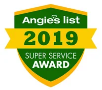 Angie's List 2019 Super Service Award badge